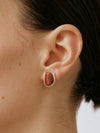 OLIO E ACETO Sterling Silver Lapis Lazuli/Red Snakeskin Jade Petal Earrings OLIO-OA13E11-HY Red